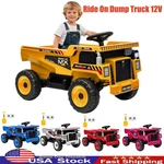 Kids Ride Dump Truck 12V Remote Control Car Toy With Electric Bed Led. Fixed Price $134.99.