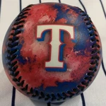 Texas Ranges Bowling Style Franklin Souvenir Baseball. Fixed Price $24.99.