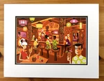 Disney Shag Trader Sam's The Enchanted Tiki Bar Deluxe Matted Print 14 18. Fixed Price $99.99.