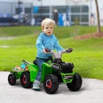 Kids Atv Quad Car With Back Trailer, Green. Fixed Price $72.99.