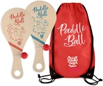 Wooden Paddle Ball (set Of 2) With Red Carry Bag Indoor Outdoor Toy: Fun And Cla. Fixed Price $25.95.