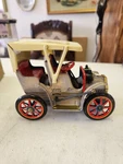 Vtg Trademark Modern Toys Old-timers No. 2 Japan 1950'S Tan Car Works W/box. Fixed Price $70.00.