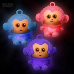Rhode Island Novelty 8" Light-up Puffer Monkey Purple. Fixed Price $10.99.