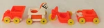 Vintage Fisher Price Little People Orange Riding Toys Go Cart Bike Train Horse. Fixed Price $15.99.