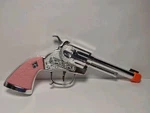 Vintage Halco Diamond Pink Grip Cowgirl Toy Cap Gun 6 Shooter Pistol. Fixed Price $20.00.