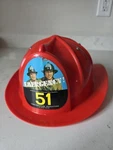 Vtg 1975 Placo Toys Emergency Productions 51 Fire Department Plastic Kid Helmet. Fixed Price $39.00.
