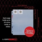 Bcw Laserweld 20-POCKET Pages For 2X2 Coin Holders Pkg. Of Made Usa. Fixed Price $6.99.