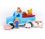Jack Rabbit Creations Down The Farm Magnetic Truck Wooden Toy Set. Fixed Price $44.99.