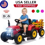 12V Kids Electric Battery-powered Ride Tractor Toy W/ Trailer Remote Control. Fixed Price $159.99.