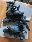 K2 Kinetic 80 Pro Men's Inline Skates, Black/blue Size 9 G. Fixed Price $35.00.