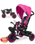 Kriddo 7-IN-1 Tricycle Toddler Stroller Pink 18 MONTHS-5 Years. Fixed Price $169.99.