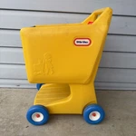 Vintage Little Tikes Lil Shopper Yellow Grocery Store Shopping Cart Child Size. Fixed Price $39.50.
