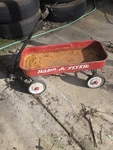 Vintage 1970'S Radio Flyer Red Wagon 4 Wheels Ride-on Toy. Fixed Price $100.00.