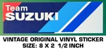 Team Suzuki Motorcycle - Vintage Original Vinyl Decal Sticker Racing. Fixed Price $5.82.