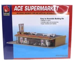 Life-like Trains Ace Supermarket Building Kit Ho Scale Model Railroad 433-1330. Fixed Price $22.00.